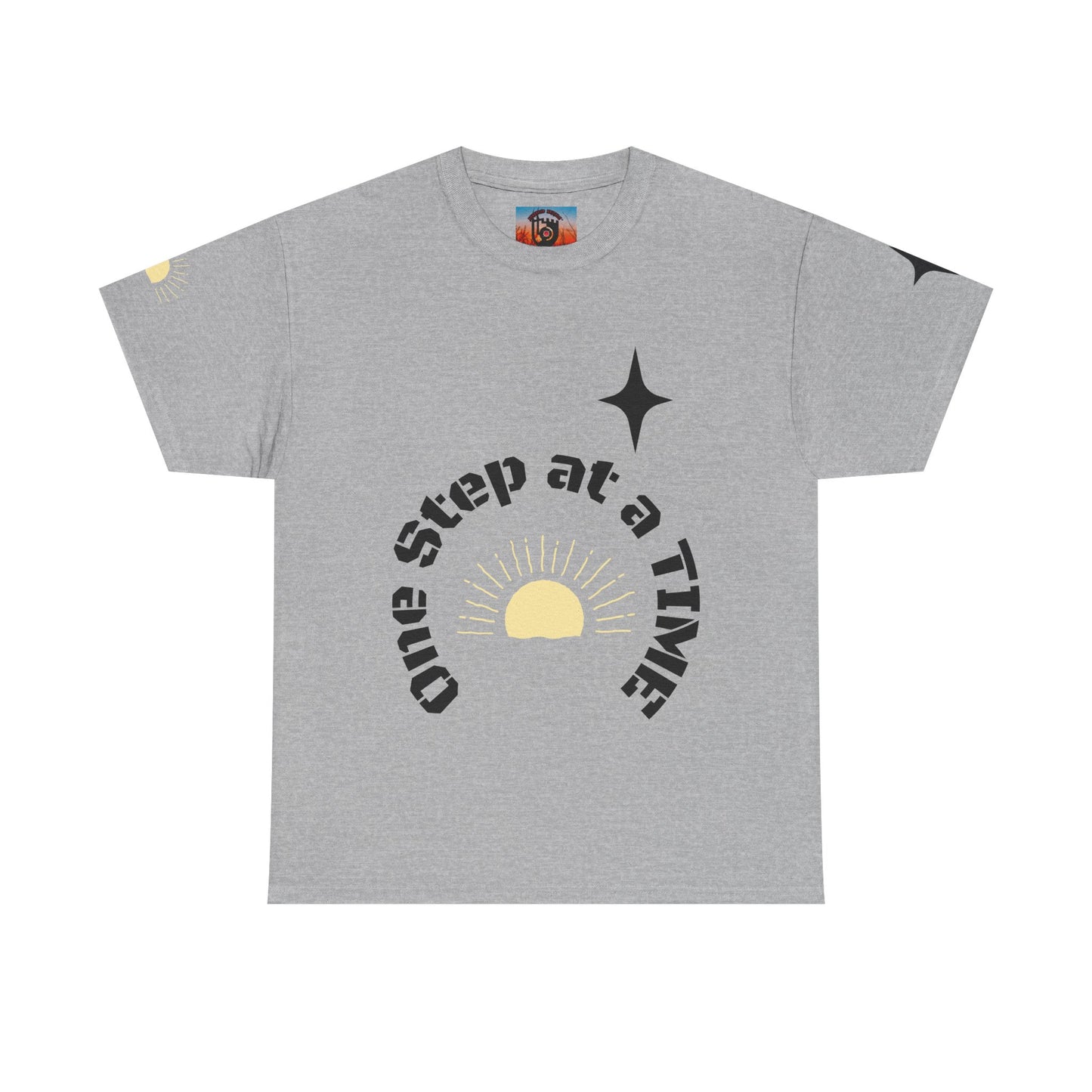 One Step At A Time Tee — Inspirational Sunset Graphic T‑Shirt