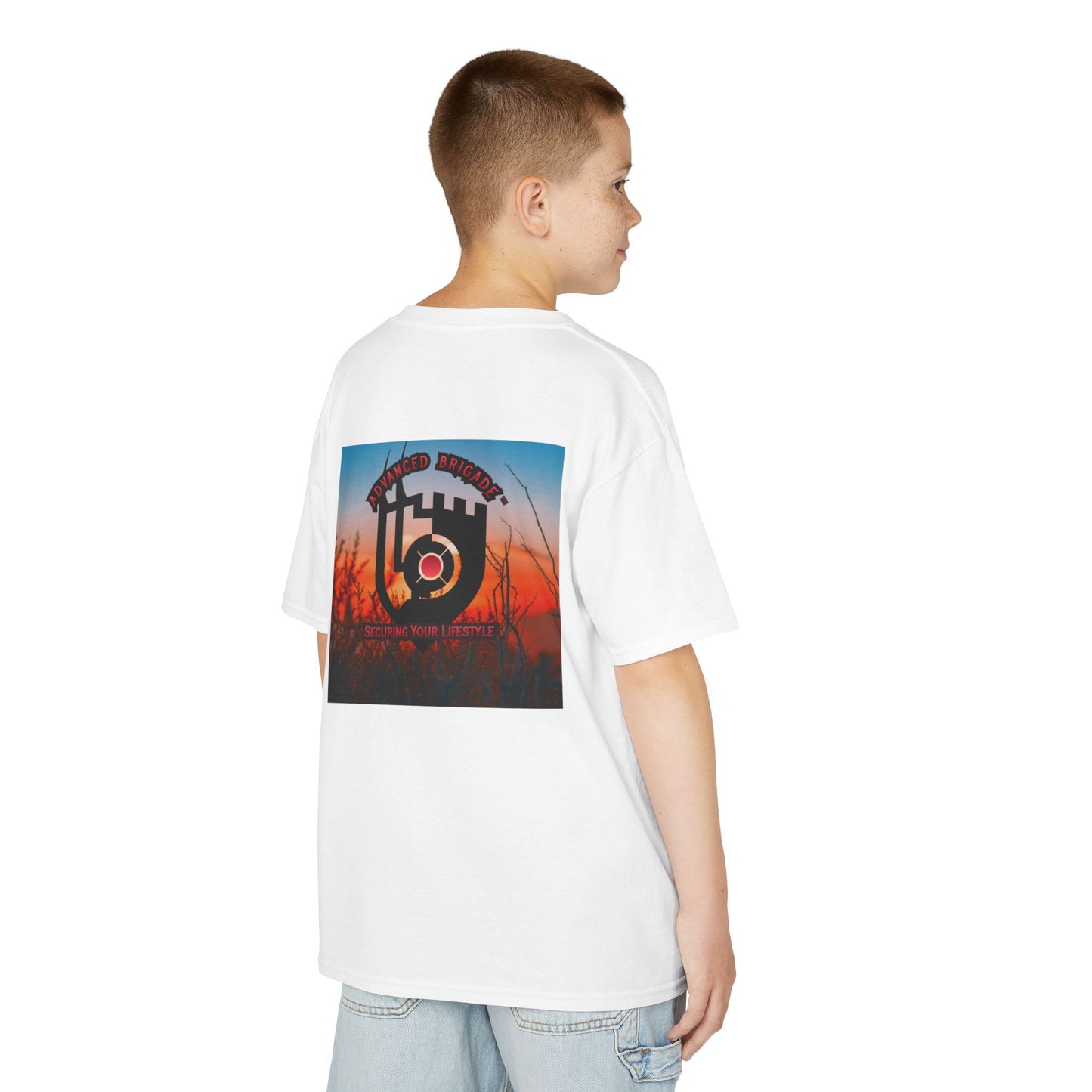 Kids Tee — “One Step at a Time” Sunrise Graphic (Positive Motivational Kids Shirt)