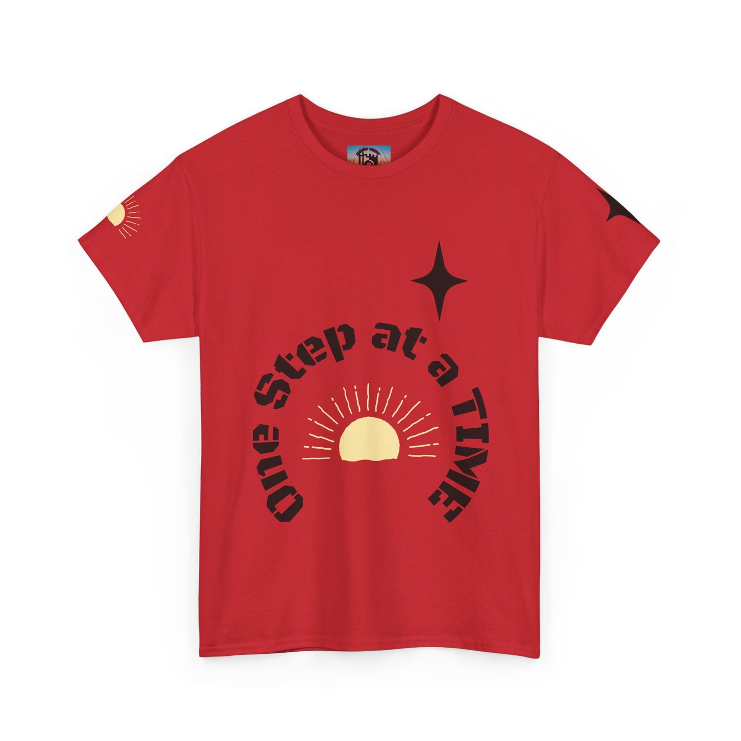One Step At A Time Tee — Inspirational Sunset Graphic T‑Shirt