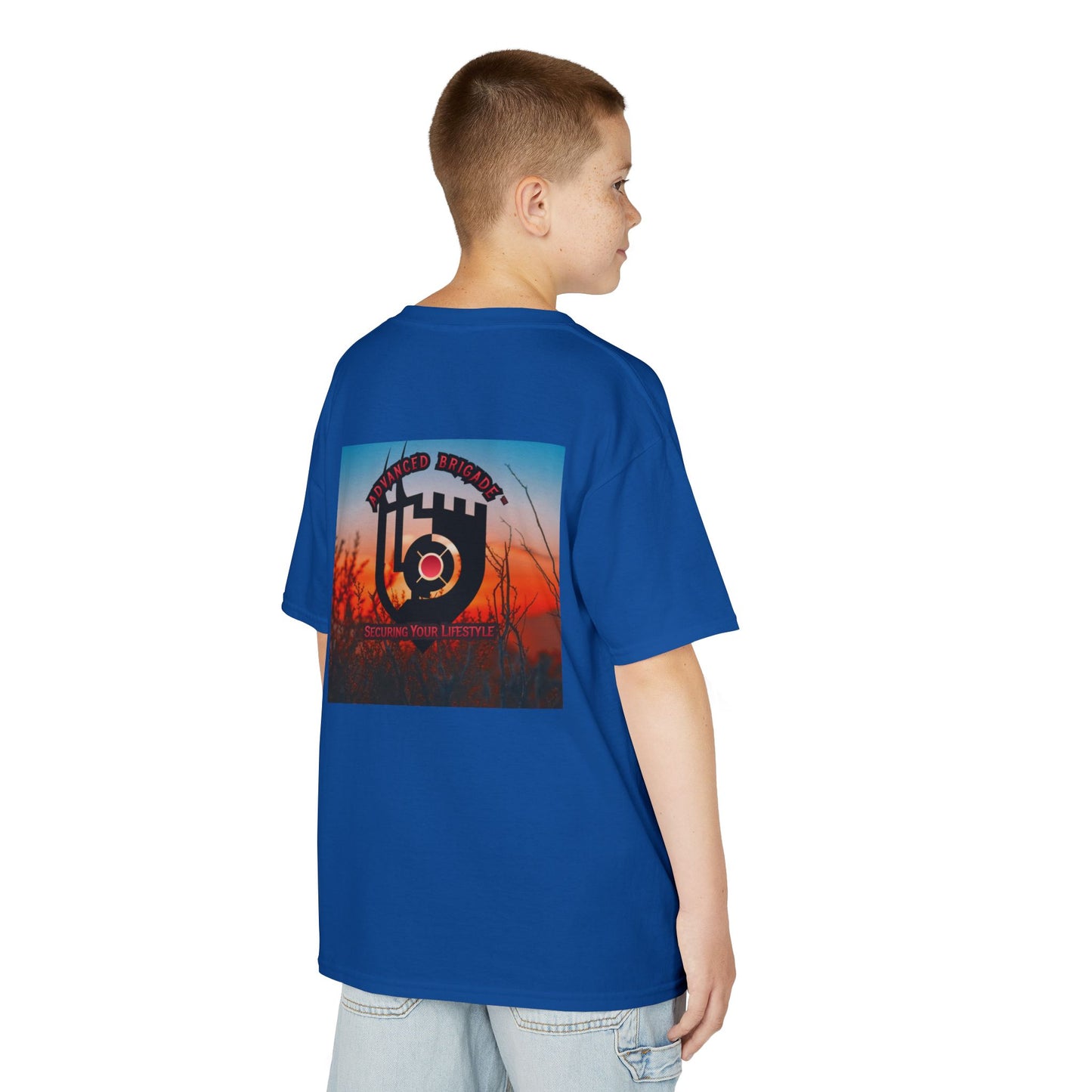 Kids Tee — “One Step at a Time” Sunrise Graphic (Positive Motivational Kids Shirt)