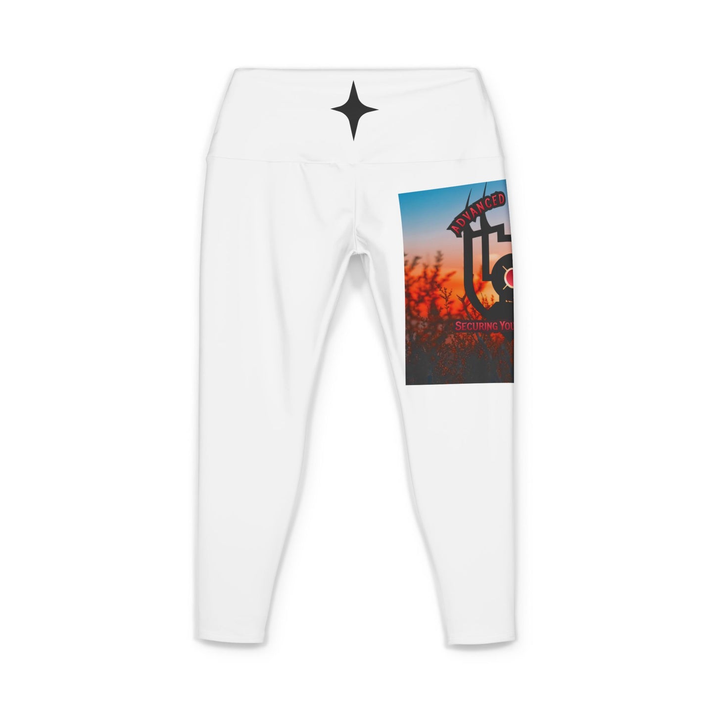 One Step at a Time Women’s Yoga Pants — Sunset Mandala AOP