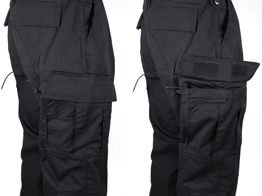 Tactical BDU Uniform Black Combat Shirt Pants Set Men's Military Army Suit CS Wargame Airsoft Clothing Training Hunting Clothes