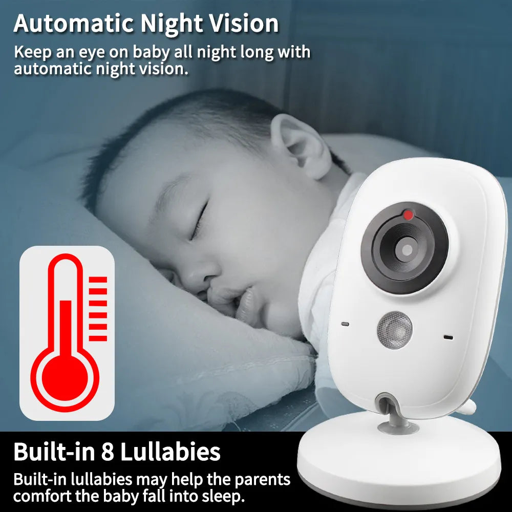 3.2 inch Wireless Video Color Baby Monitor High Resolution