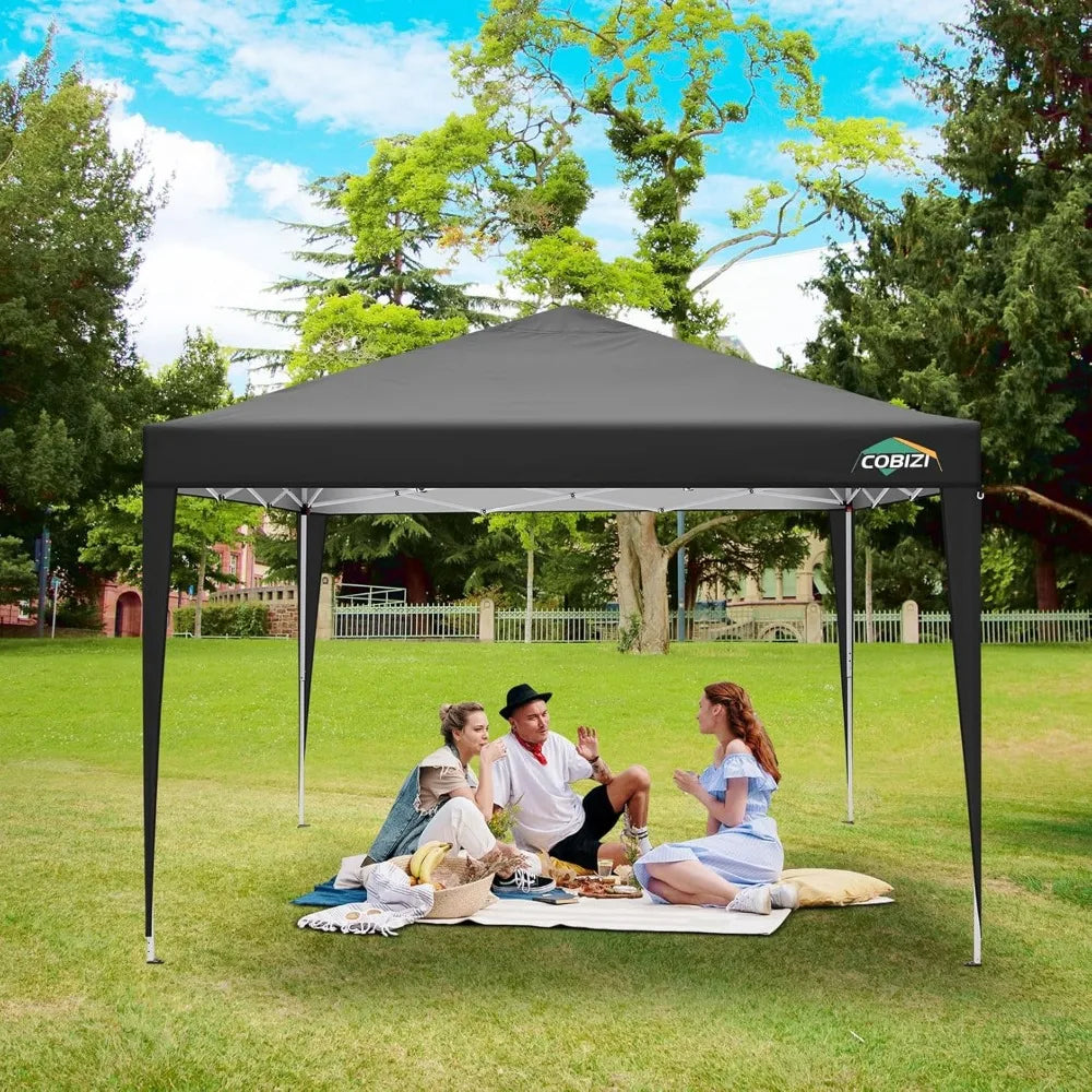 10x10 Pop Up Canopy Tent with 4 Sidewalls Black