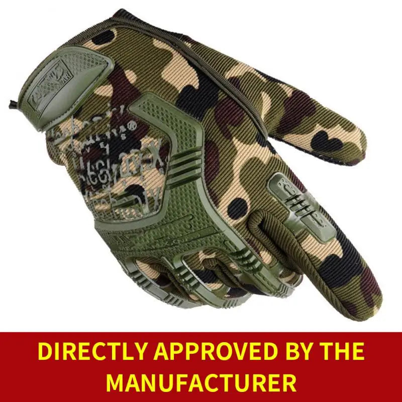 Camo Tactical Military Fighting Training Gloves Army Airsoft Cs Hunting Outdoor Climbing Gloves For Men Women 2023 New