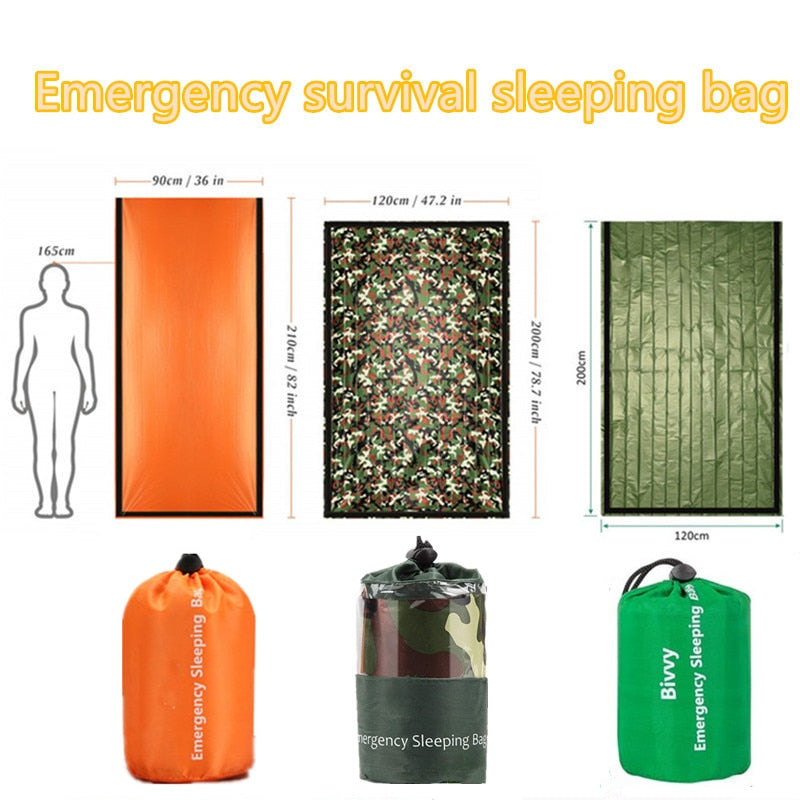 Waterproof Lightweight Thermal Emergency Sleeping Bag Bivy Sack