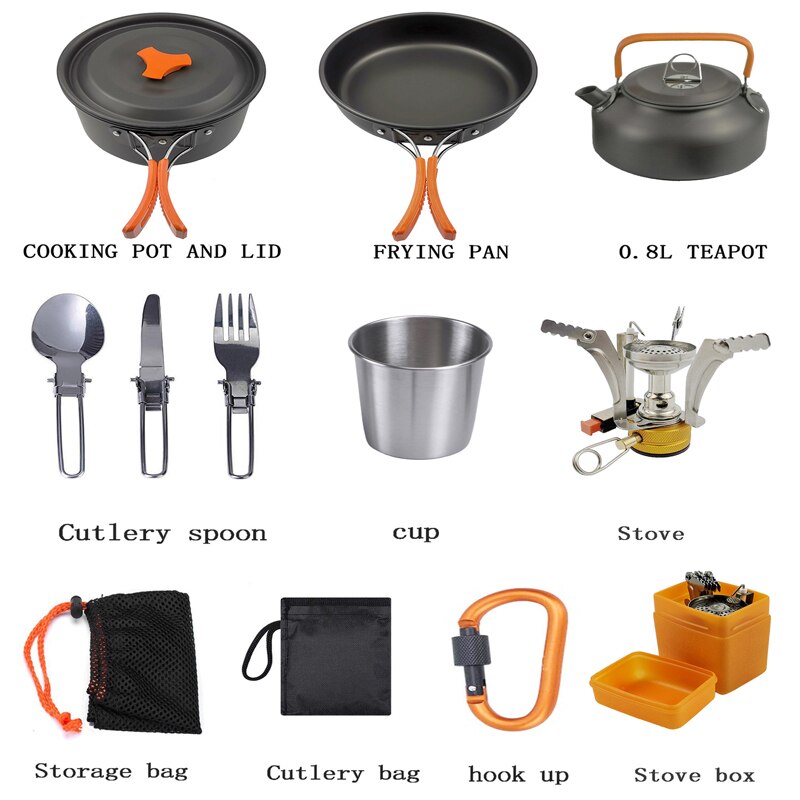 Camping Outdoor Cooking Pots and Pans Set