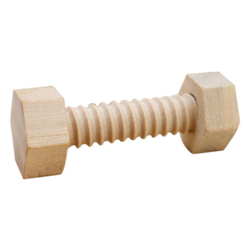 Wooden Screw Nut Assembling Building Blocks