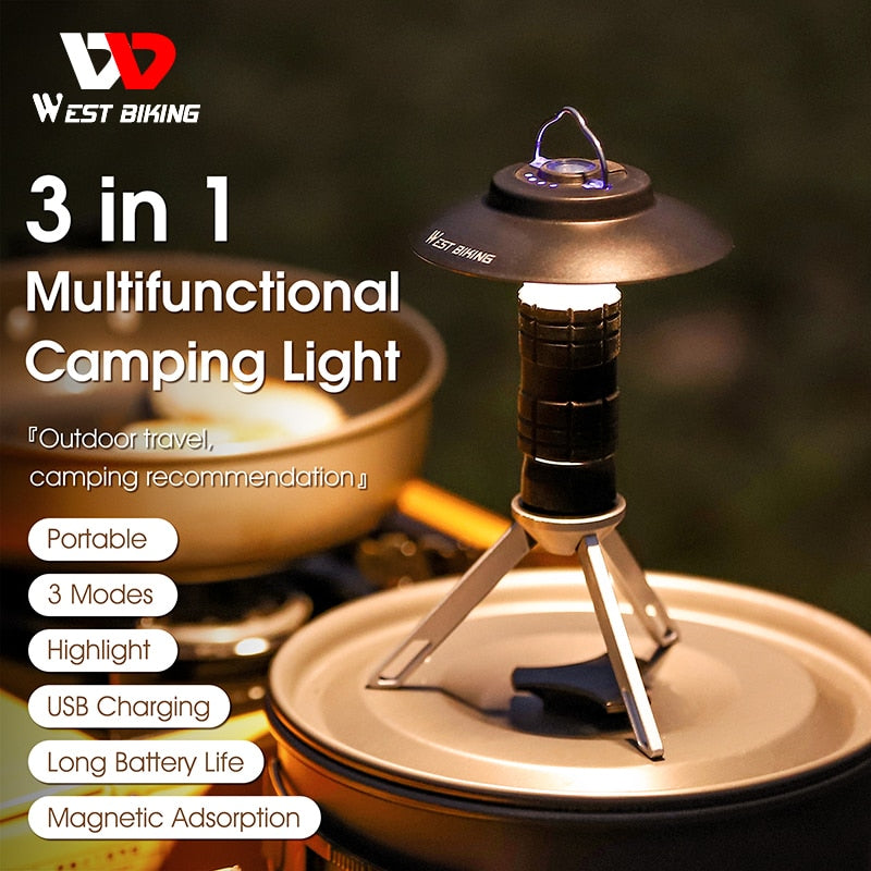 Portable Camping  LED Light with Magnetic USB