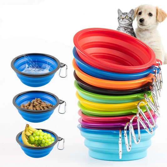 350ml 1000ml Dog Collapsible Bowl